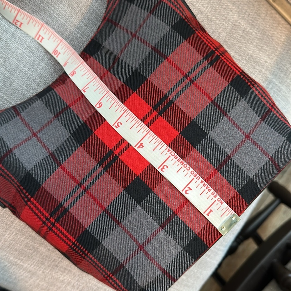 Coach Red and Black Plaid Mini Bag - Picture 15 of 16